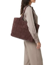 COCCINELLE C-EASY CHECK E Weiche Schultertasche Beere - Damentaschen - 2
