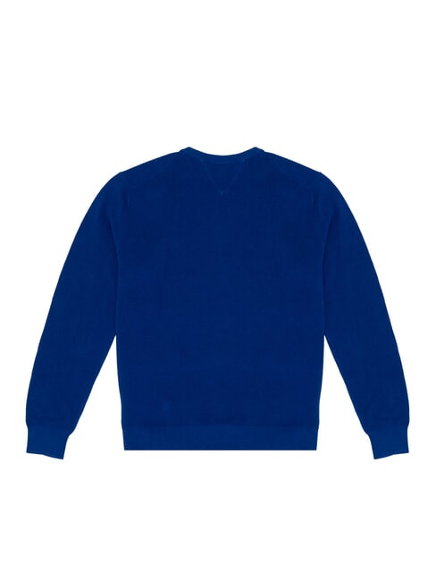 TH Wabenf&ouml;rmiger Rundhalspullover Keilblau - Herrenpullover