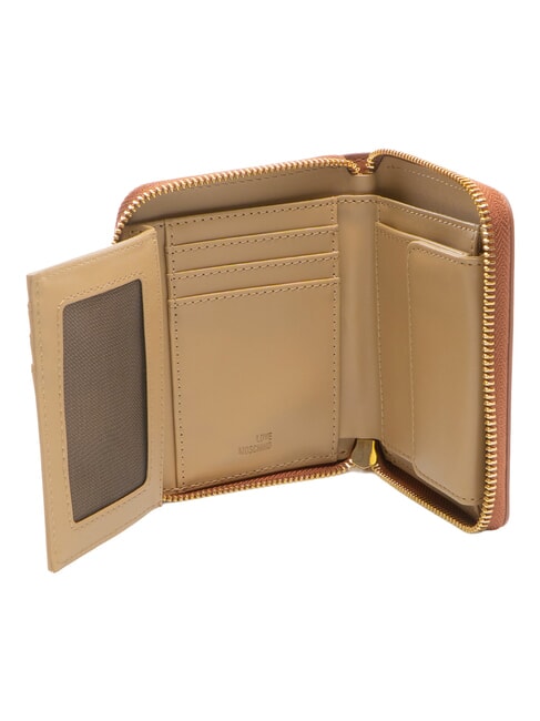 EMBOSSED Kleine Geldb&ouml;rse mit Rei&szlig;verschluss Kastanie - Brieftaschen Damen