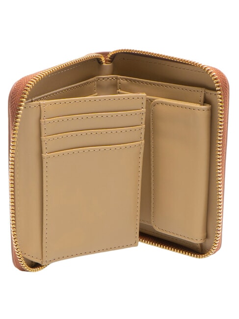 EMBOSSED Kleine Geldb&ouml;rse mit Rei&szlig;verschluss Kastanie - Brieftaschen Damen