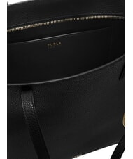 FURLA AVA Gro&szlig;e Einkaufstasche aus Leder schlammig grau + Palisander-Interieur. - Damentaschen - 4