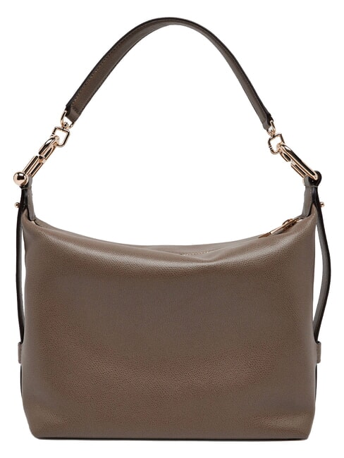 TONIE Schultertasche aus Leder mit Schulterriemen schlammiges Grau - Damentaschen