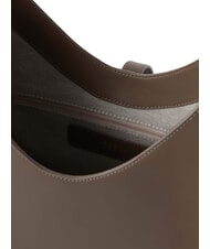 FURLA GOCCIA Umh&auml;ngetasche aus Leder schlammiges Grau - Damentaschen - 3