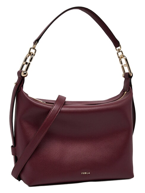 TONIE Schultertasche aus Leder mit Schulterriemen roter Apfel - Damentaschen