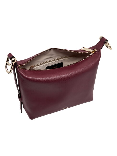 TONIE Schultertasche aus Leder mit Schulterriemen roter Apfel - Damentaschen