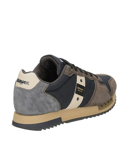 QUEENS  Herren-Sneaker marineblau/braun - Herrenschuhe
