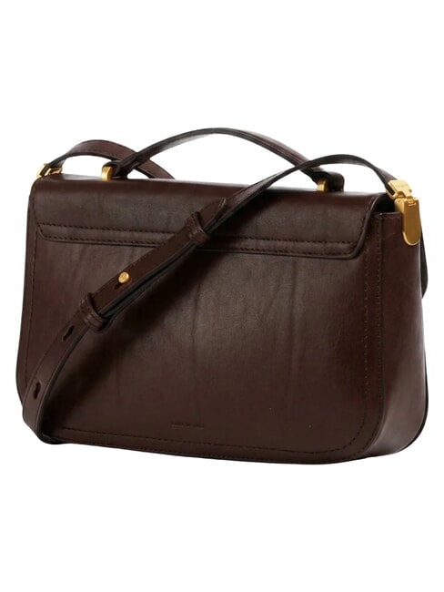 MIA Schultertasche, Leder Mokka mit Gold - Damentaschen