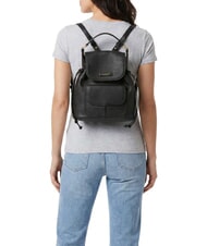 THE BRIDGE MARTINA Rucksack aus geh&auml;mmertem Leder Schwarzes Gold - Damentaschen - 2