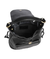 THE BRIDGE MARTINA Rucksack aus geh&auml;mmertem Leder Schwarzes Gold - Damentaschen - 6