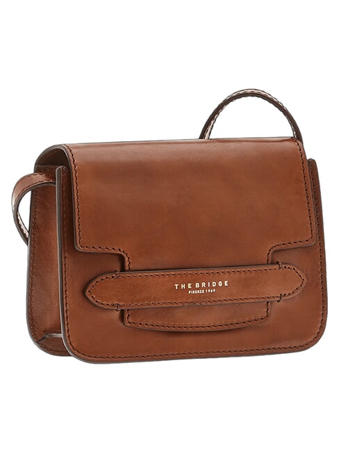LUCREZIA Mini-Schultertasche Mokka mit Gold - Damentaschen