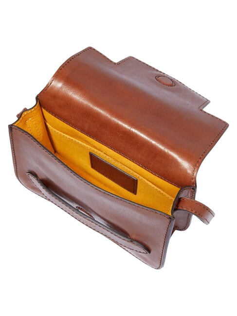 LUCREZIA Mini-Schultertasche Mokka mit Gold - Damentaschen