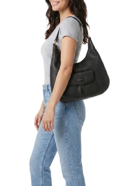 MARTINA Schultertasche, Leder Schwarzes Gold - Damentaschen