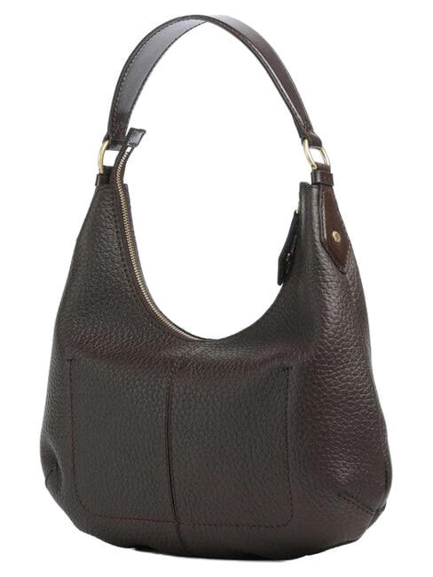 MARTINA Schultertasche, Leder Mokka mit Gold - Damentaschen