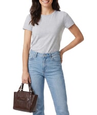 THE BRIDGE LUCREZIA Lederhandtasche mit Schulterriemen Mokka mit Gold - Damentaschen - 2