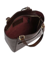 THE BRIDGE LUCREZIA Lederhandtasche mit Schulterriemen Mokka mit Gold - Damentaschen - 5