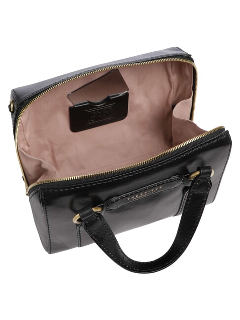 LAURA Ledertasche mit Schulterriemen Schwarzes Gold - Damentaschen