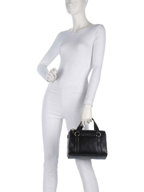 LAURA Ledertasche mit Schulterriemen Schwarzes Gold - Damentaschen
