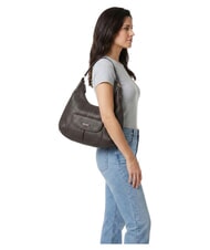 THE BRIDGE MARTINA Schultertasche, Leder Mokka mit Gold - Damentaschen - 2