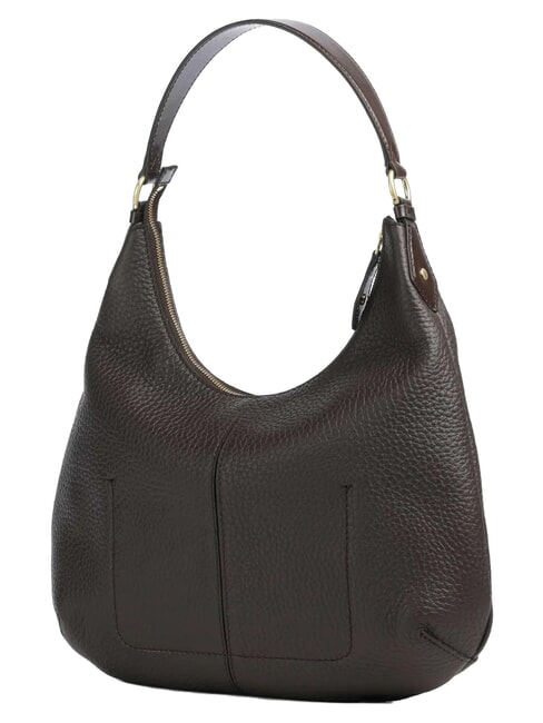 MARTINA Schultertasche, Leder Mokka mit Gold - Damentaschen