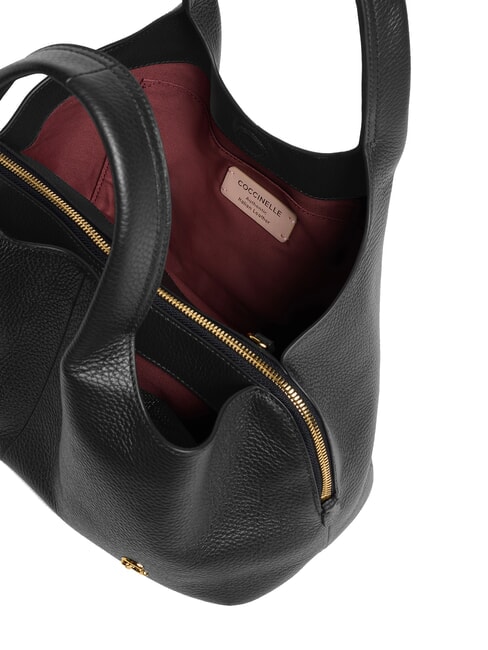 NELL Schultertasche mit Schultergurt Schwarz - Damentaschen
