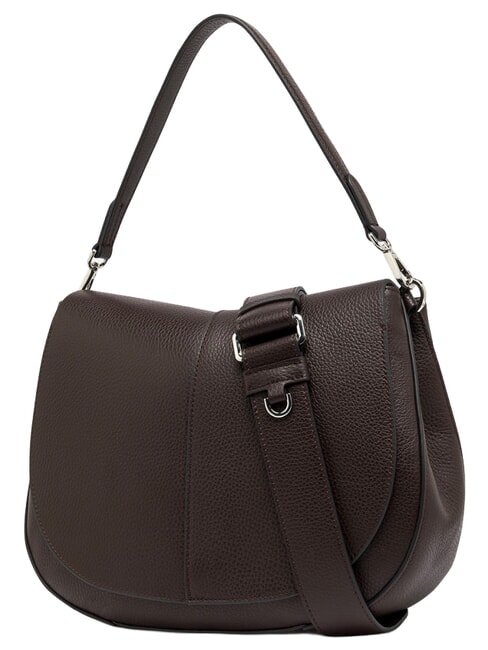HELENA ROUND Schultertasche mit Schulterriemen, aus Leder ausgedr&uuml;ckt - Damentaschen