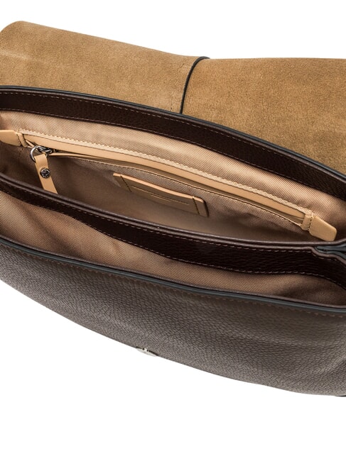 HELENA ROUND Schultertasche mit Schulterriemen, aus Leder ausgedr&uuml;ckt - Damentaschen