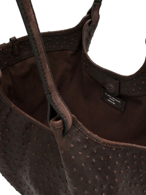 DUA Schultertasche, Leder ausgedr&uuml;ckt - Damentaschen