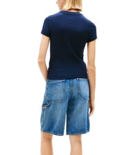 TOMMY HILFIGER TJ FLAG Baumwoll-T-Shirt Dunkelblau - T-Shirts und Tops f&uuml;r Damen - 2