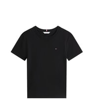 TOMMY HILFIGER TH Baumwoll-T-Shirt Schwarz - T-Shirts und Tops f&uuml;r Damen - 3
