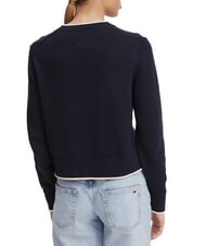 TOMMY HILFIGER TJ Baumwollpullover Dunkelblau - Damenpullover - 2