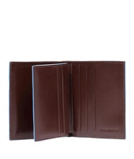 PIQUADRO BLUE SQUARE Lederkartenetui mit Klappe MAHAGONI - Brieftaschen Herren - 2