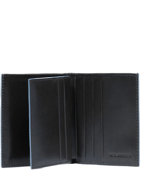 BLUE SQUARE Lederkartenetui mit Klappe Schwarz - Brieftaschen Herren
