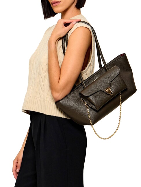 DOUBLE BEAT Shopperin mit Clutch Dreck - Damentaschen