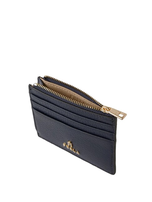 CAMELIA Flacher Kartenhalter aus Leder Tintenblau - Brieftaschen Damen