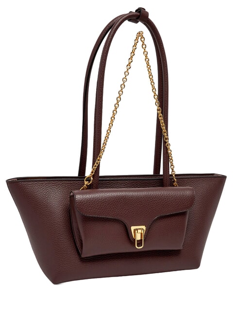 DOUBLE BEAT Shopperin mit Clutch Beere - Damentaschen