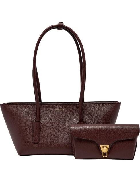 DOUBLE BEAT Shopperin mit Clutch Beere - Damentaschen