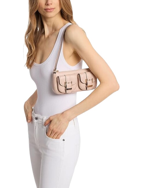 ZOEY Schultertasche aus Leder Rosa - Damentaschen