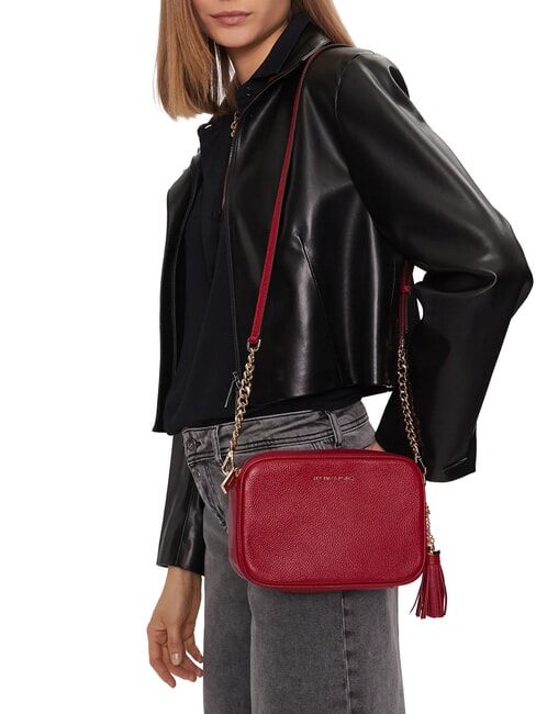 JET SET Kleine Schultertasche aus Leder Rot - Damentaschen