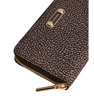 BORBONESE B-CLUB Gro&szlig;e Geldb&ouml;rse mit Rei&szlig;verschluss Teer - Brieftaschen Damen - 5