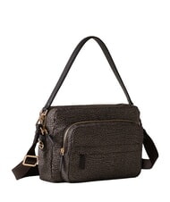 BORBONESE B-CLUB Schultertasche mit Schultergurt Teer - Damentaschen - 2