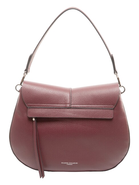 HELENA ROUND Schultertasche mit Schulterriemen, aus Leder antiker Rubin - Damentaschen