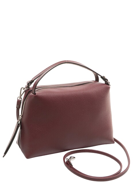 ALIFA Ledertasche mit Schultergurt antiker Rubin - Damentaschen