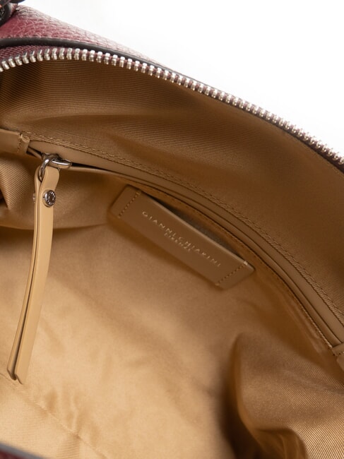 ALIFA Ledertasche mit Schultergurt antiker Rubin - Damentaschen