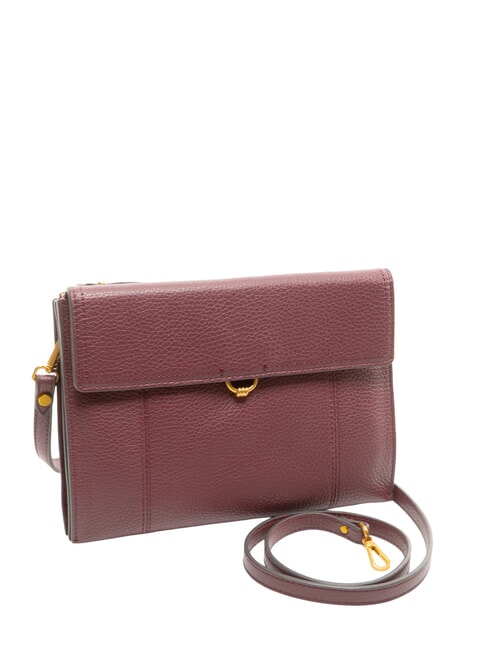 VICKY Kleine Schultertasche aus Leder antiker Rubin - Damentaschen