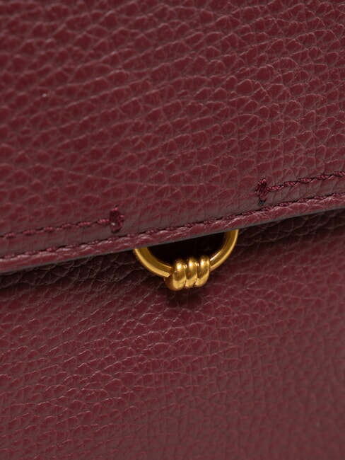 VICKY Kleine Schultertasche aus Leder antiker Rubin - Damentaschen
