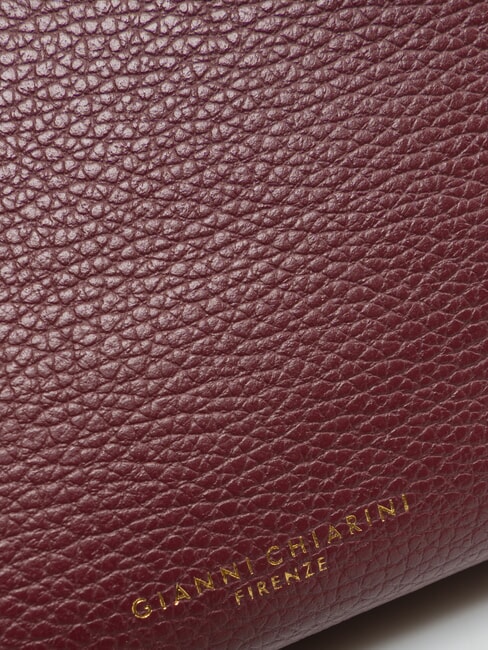 VICKY Kleine Schultertasche aus Leder antiker Rubin - Damentaschen