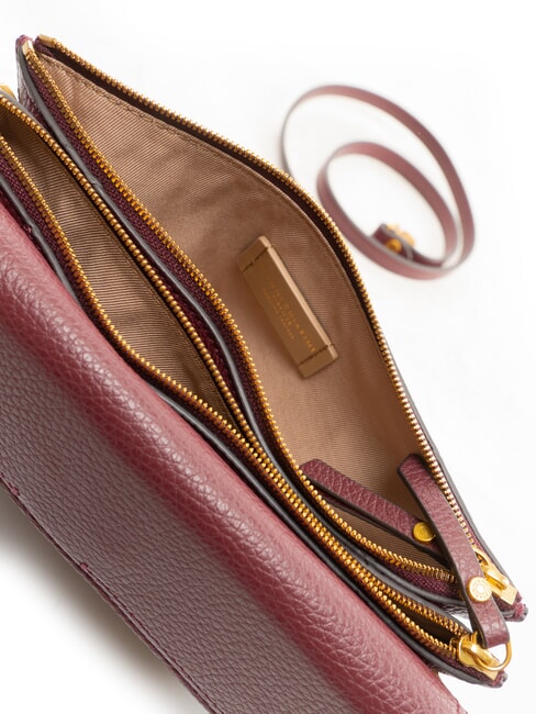 VICKY Kleine Schultertasche aus Leder antiker Rubin - Damentaschen