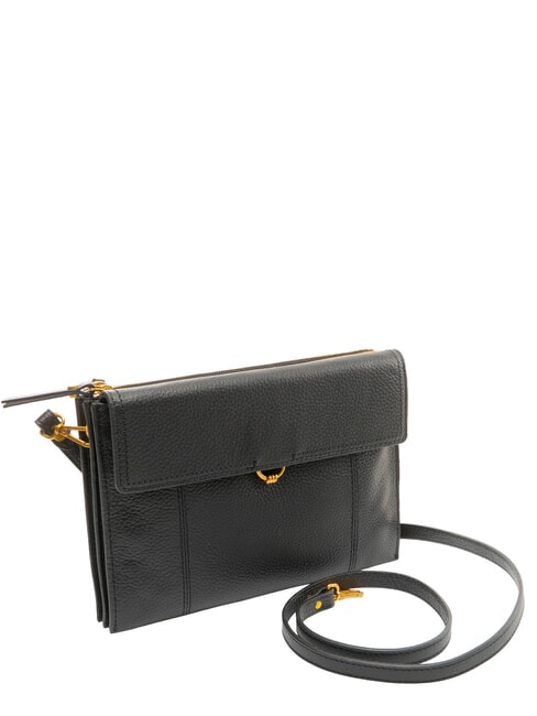 VICKY Kleine Schultertasche aus Leder Schwarz - Damentaschen