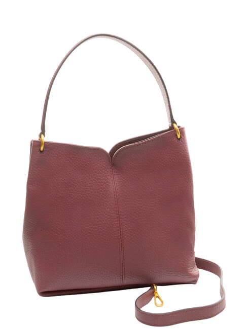 SANDRA Schultertasche mit Schulterriemen, aus Leder antiker Rubin - Damentaschen