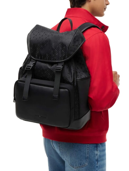 TH NYLON Rucksack Schwarz - Rucks&auml;cke f&uuml;r Schule &amp; Freizeit